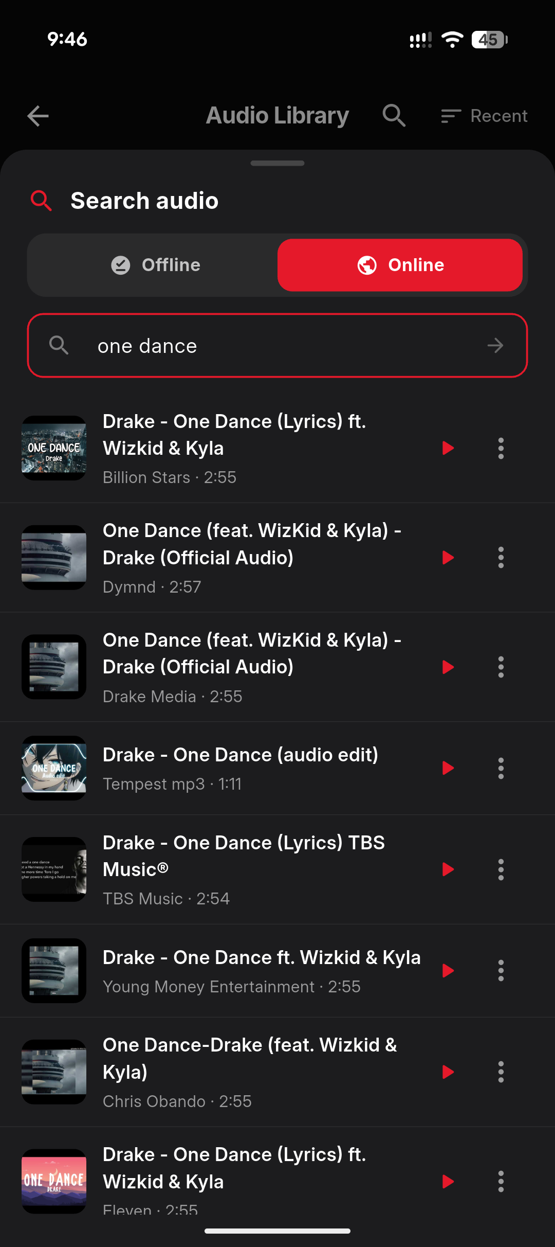 Web Aura online music search
