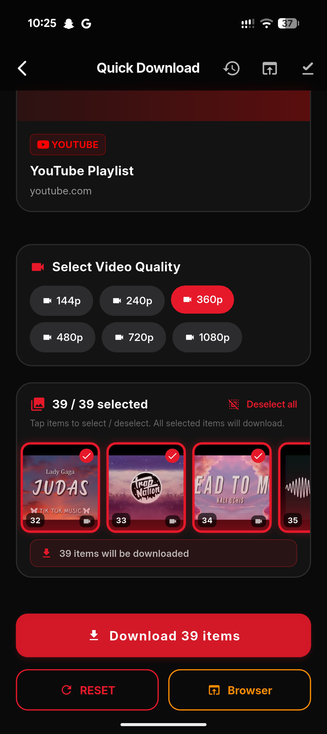 Web Aura batch playlist downloader