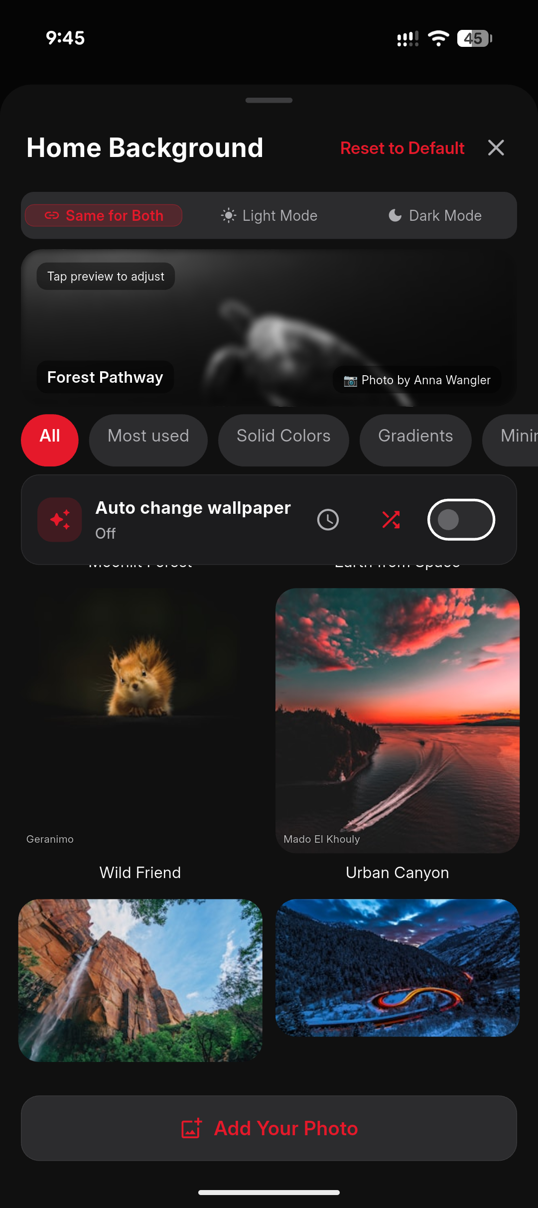 Web Aura theme picker